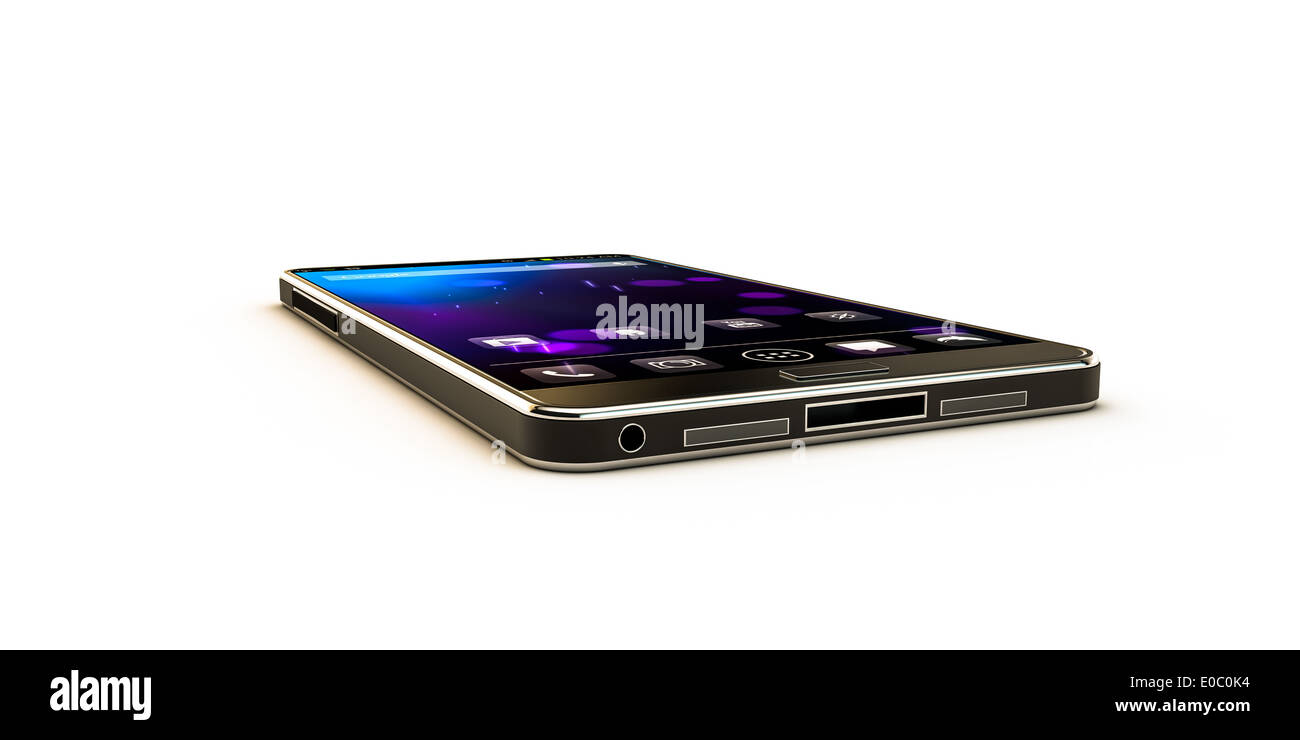 modern smart phone isolated on white background Stock Photo - Alamy
