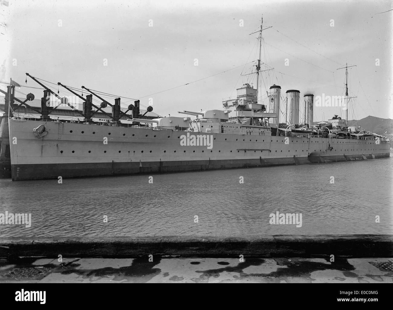 Ship Canberra, Kings Wharf, Wellington, ca 1930s Stock Photo