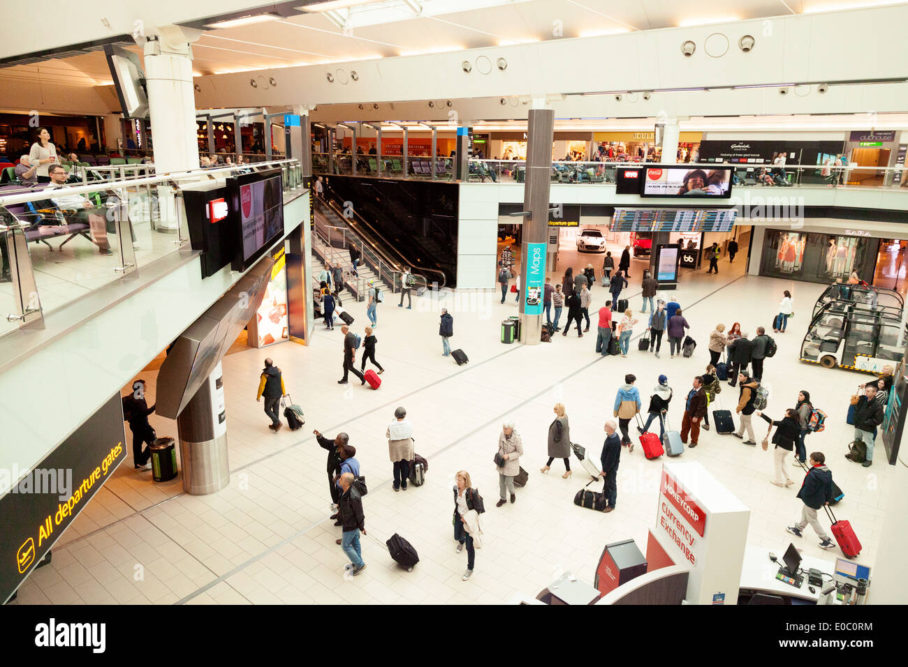 Gatwick airport South Terminal departure lounge, Sussex, England UK