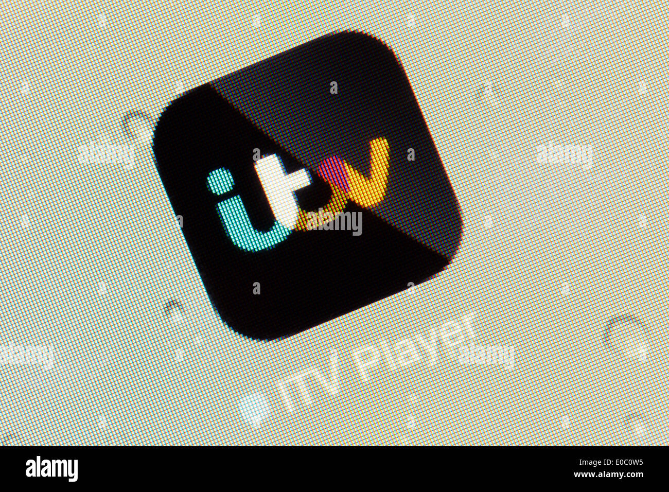 ITV player app icon logo on an iPad Stock Photo