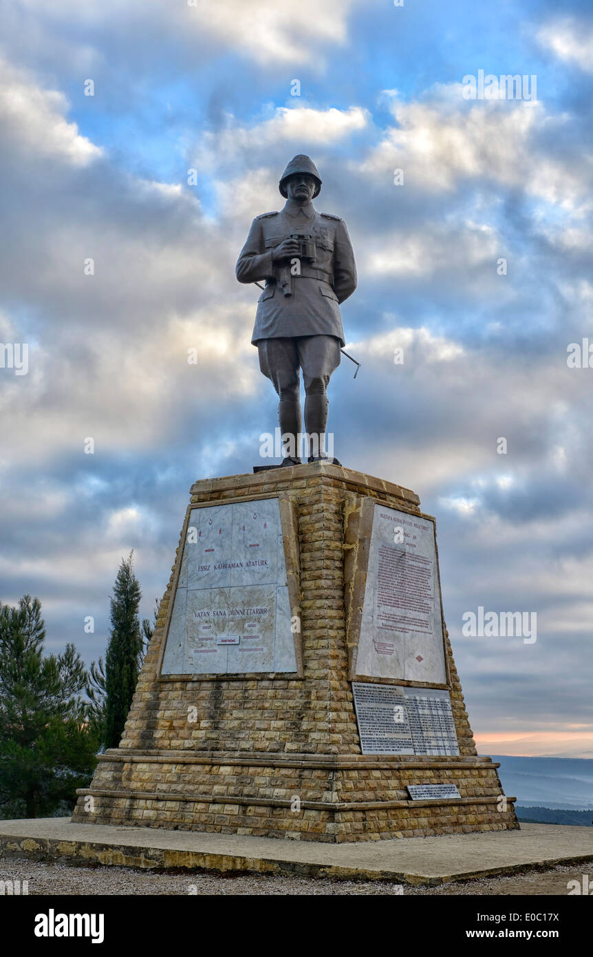 Mustafa Kemal Atatürk Monument in Gallipoli, Turkey Stock Photo