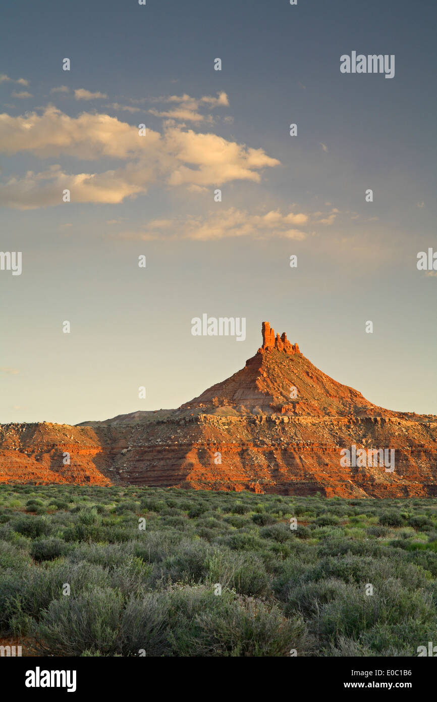 Six Shooter Peak, BLM land near Needles District, Canyonlands National Park, Utah USA Stock 