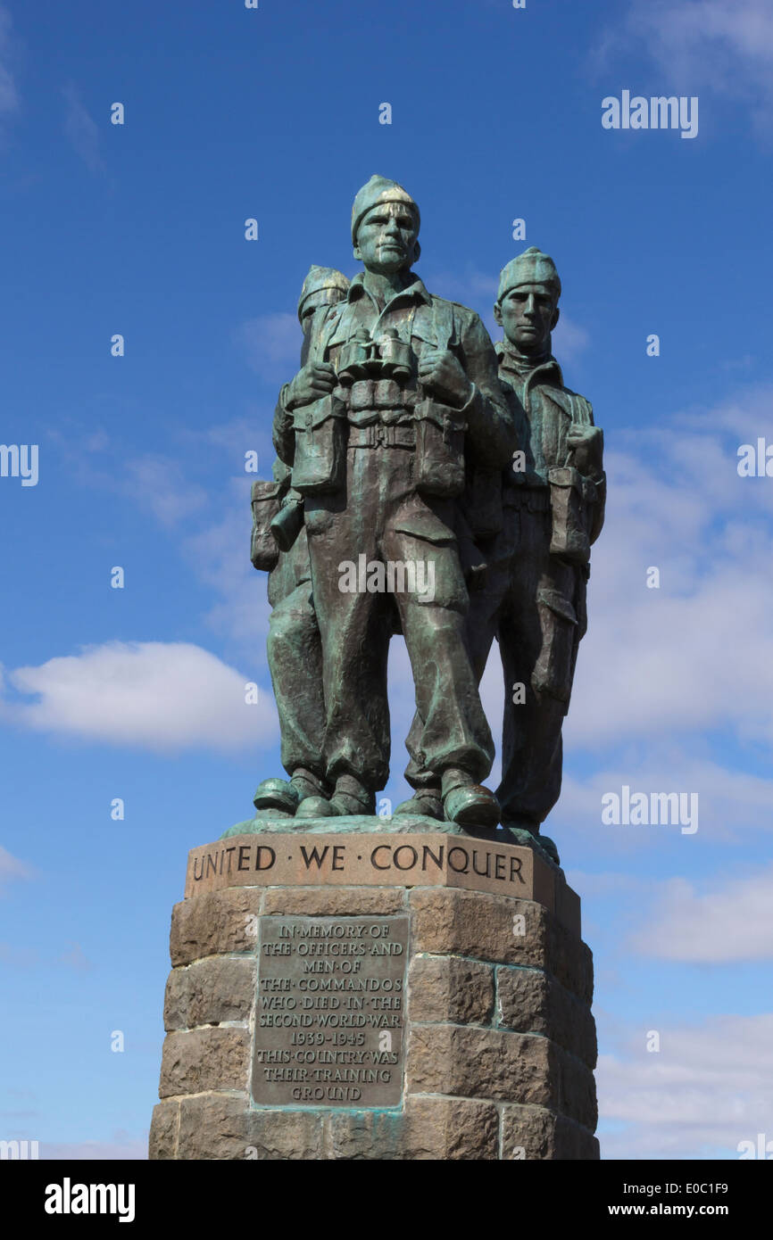 Close up of the Commando War Memorial Spean Bridge Highland Scotland Stock Photo