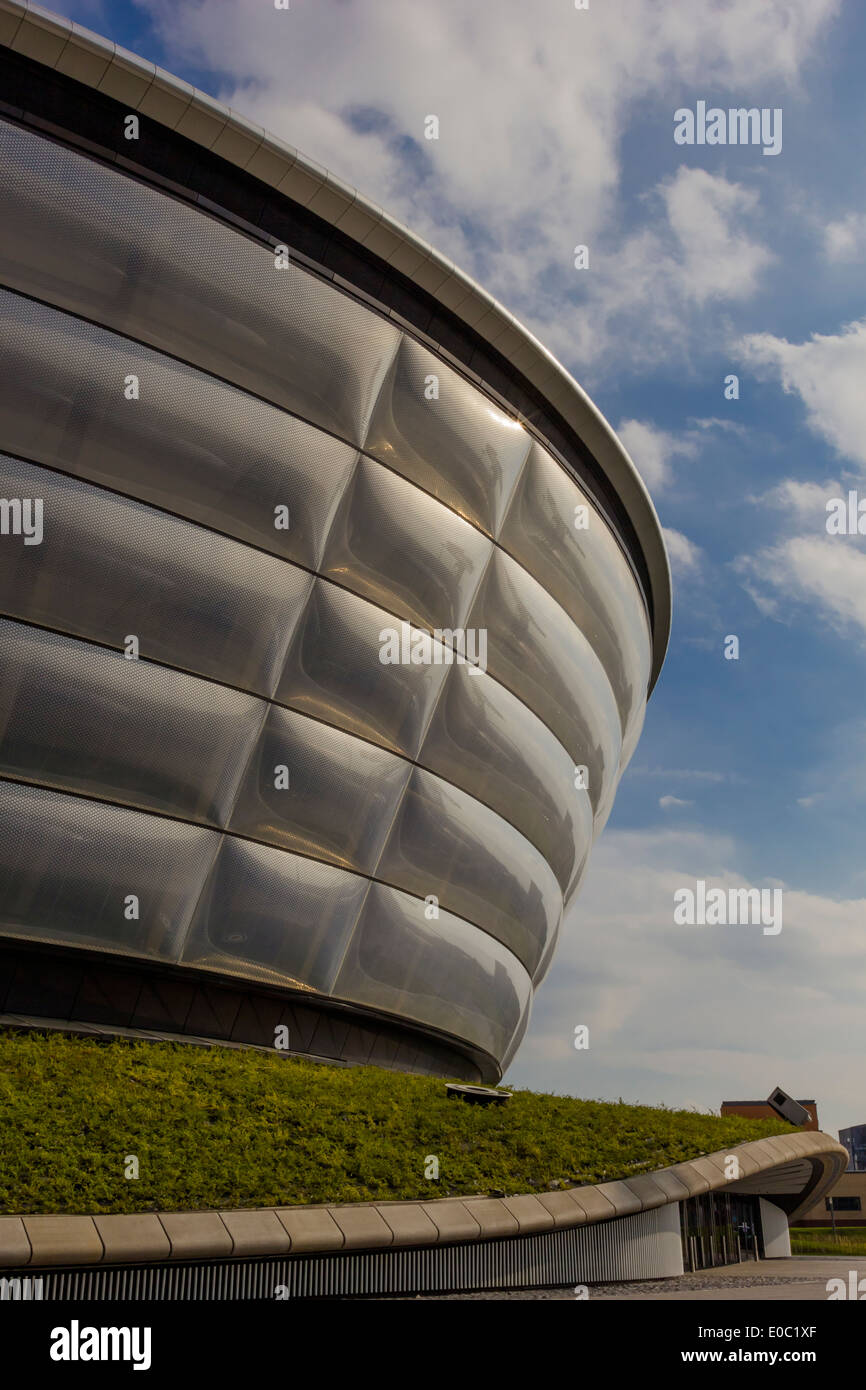 Side view of the Hydro events venue, part of the Sec Complex Glasgow. Stock Photo