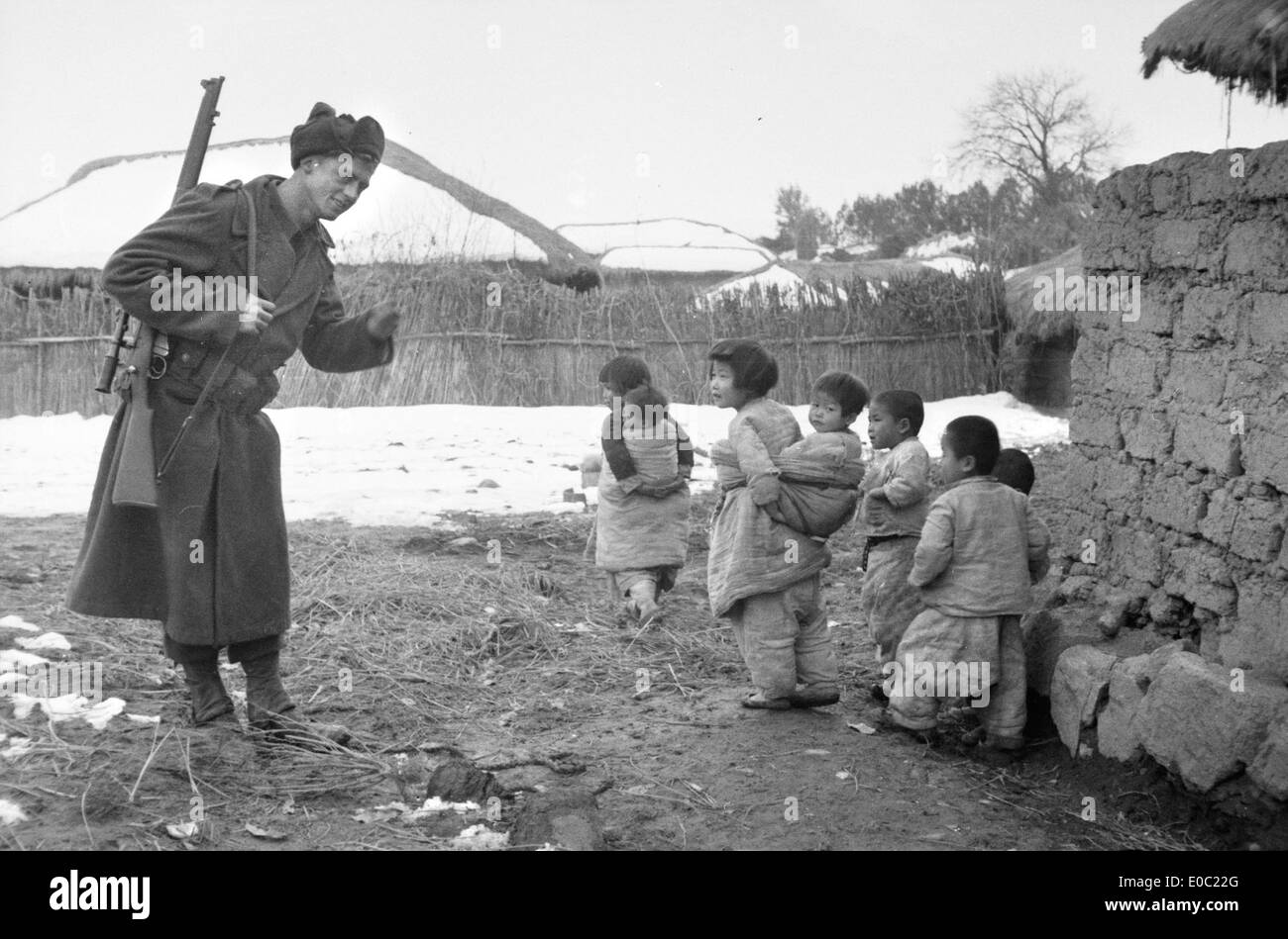 G'day in Korea, 1951 Stock Photo