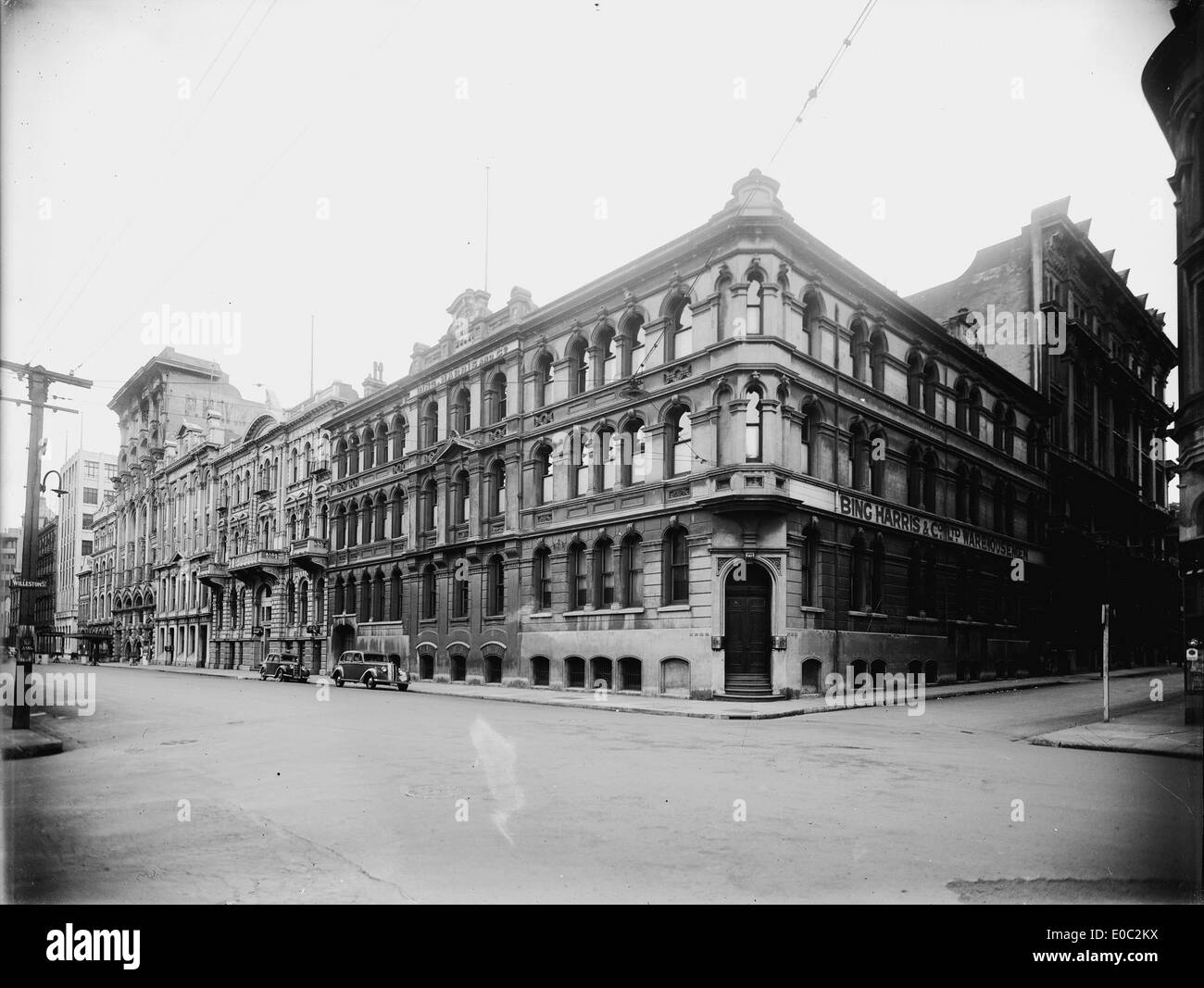 Corner of Willeston and Victoria Streets, Wellington, ca 1930s Stock Photo