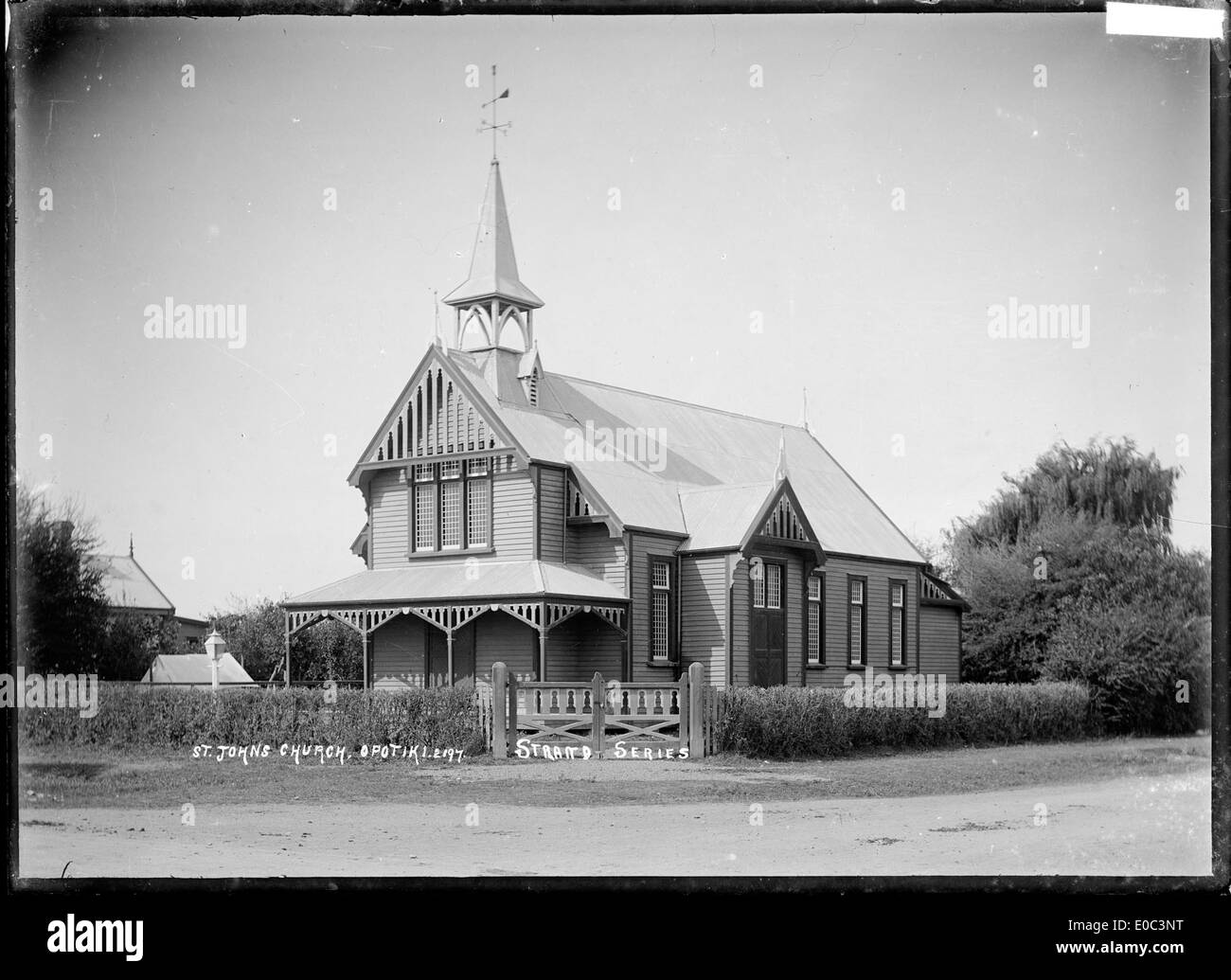 St Johns Church, Opotiki, c 1910-1930 Stock Photo