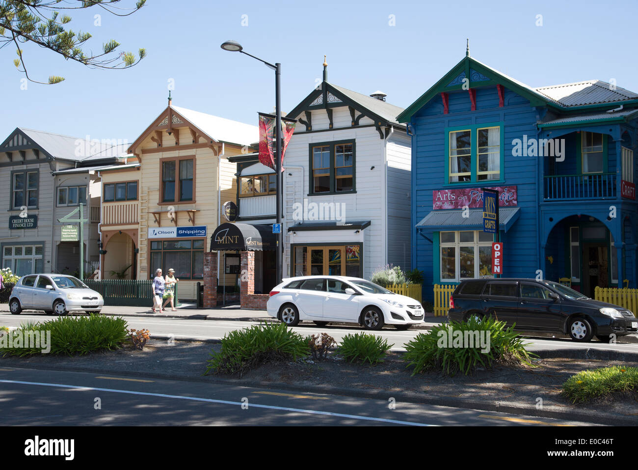 Napier town centre buildings Hawkes Bay region on the North island New Zealand Stock Photo