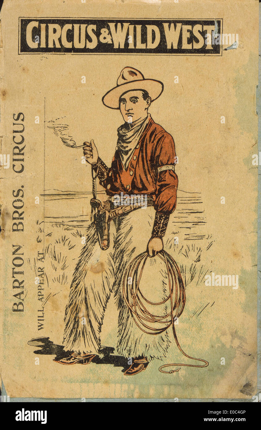 Barton Bros Circus and Wild West. [Programme cover. 1914] Stock Photo