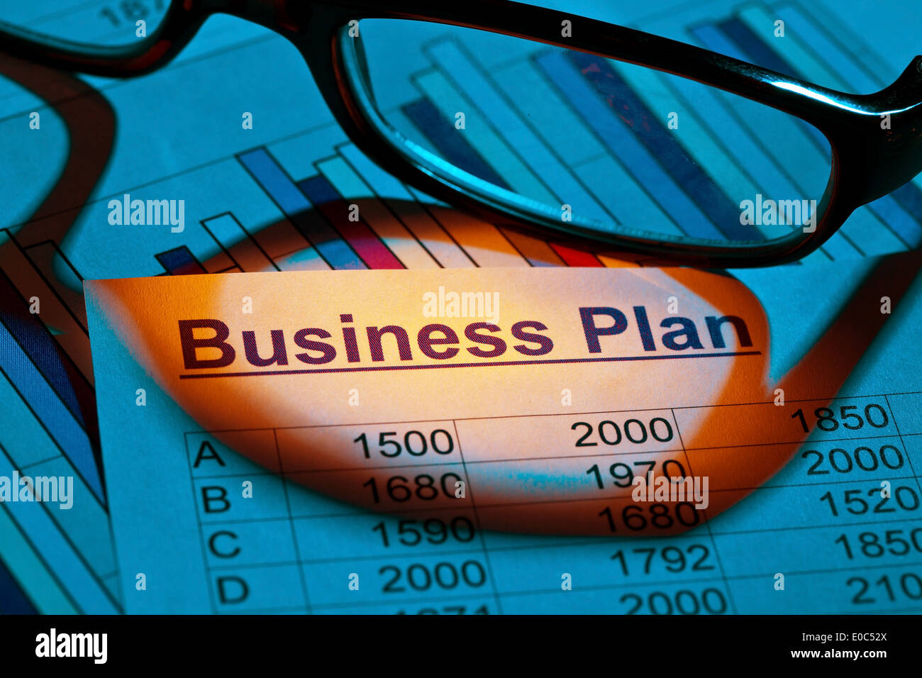 Business plan business commercial plan Startup existence founder of a new business existence foundation financing appropriations Stock Photo
