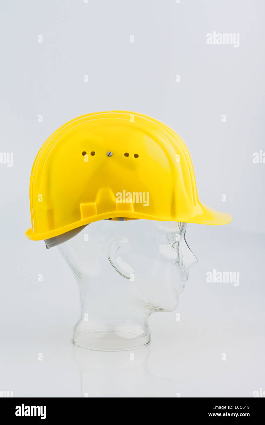 Construction helmet of a construction worker Stock Photo