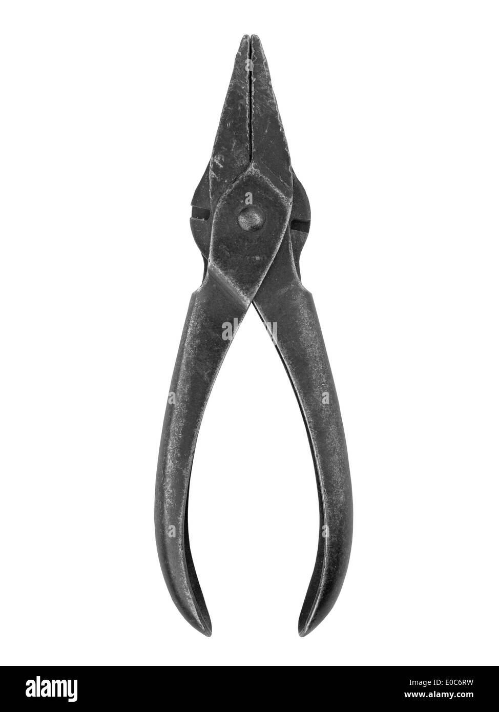 vintage side cutters joint pliers snips over white, clipping path Stock  Photo - Alamy