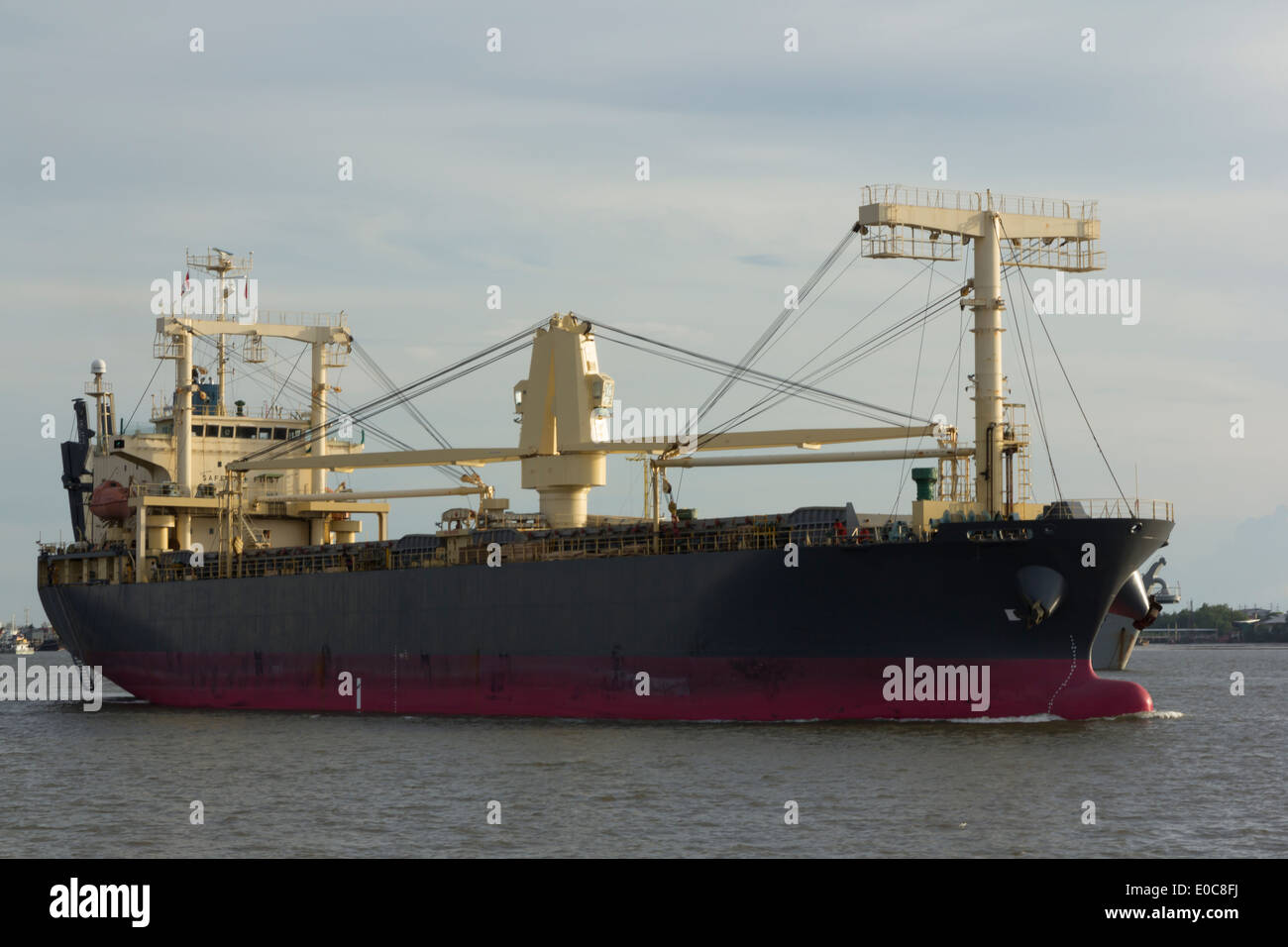 Big merchant marine in ocean Stock Photo