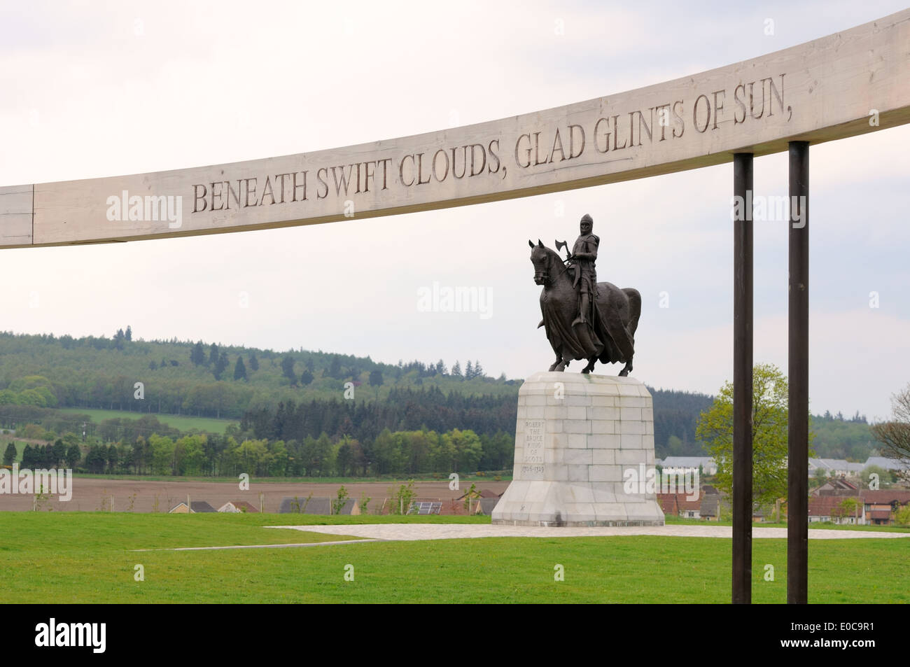Battle of Bannockburn memorial at the battle field in Stirlingshire, Scotland. Stock Photo