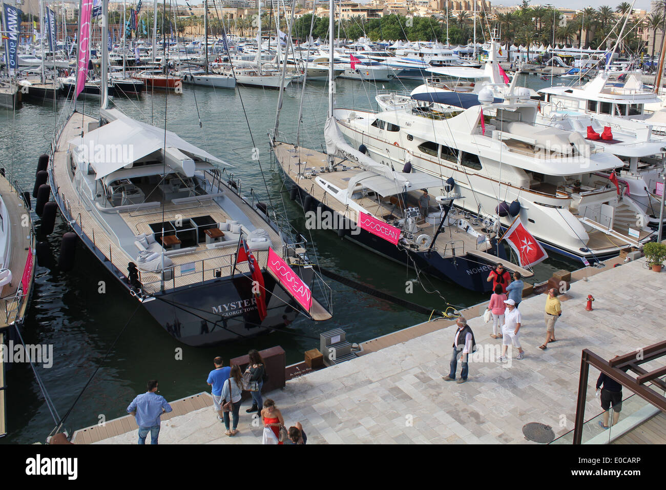 Palma Boat Show 2014 / Palma Superyacht Show 2014 - Palma de Mallorca / Majorca, Balearic Islands, Spain. 4th May 2014. Stock Photo