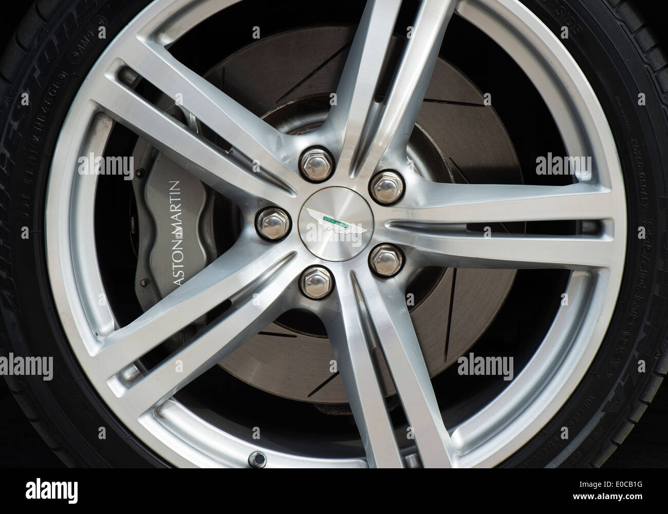 Aston Martin DB9 Wheel and Brake Caliper Stock Photo - Alamy