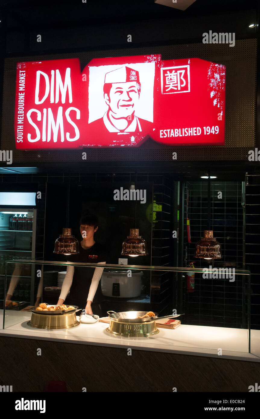 Chinese street food outlet within the newlyopened Emporium shopping mall in Melbourne Stock
