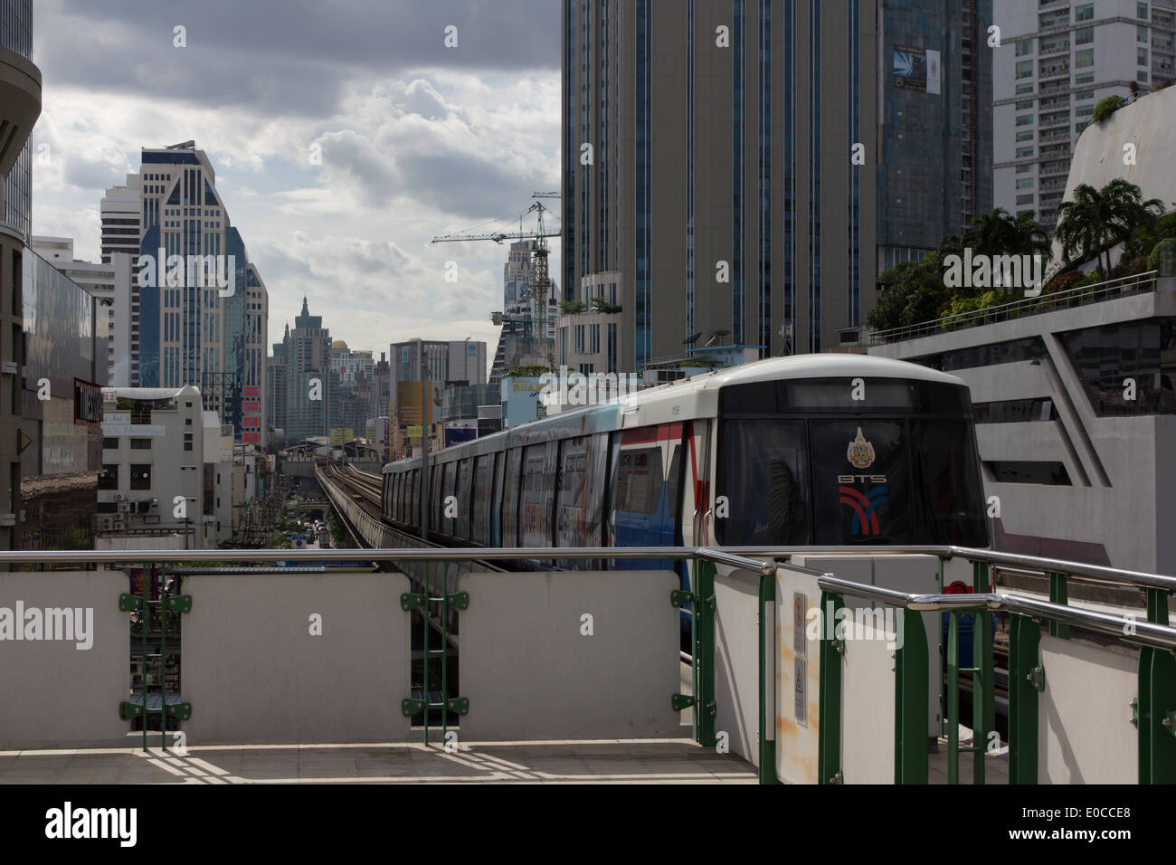Sky train railway in Bangkok Stock Photo