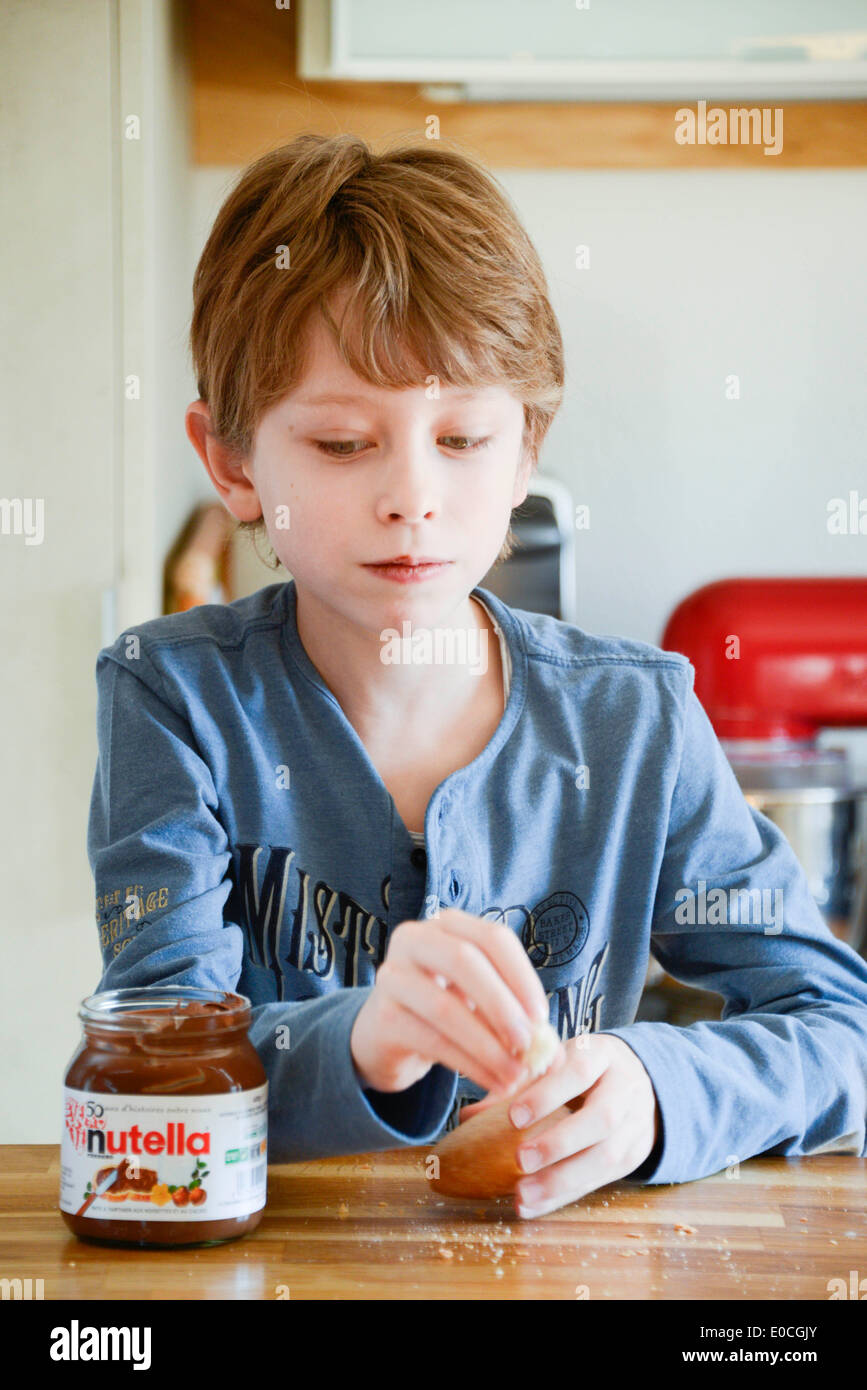 Child snacking Stock Photo