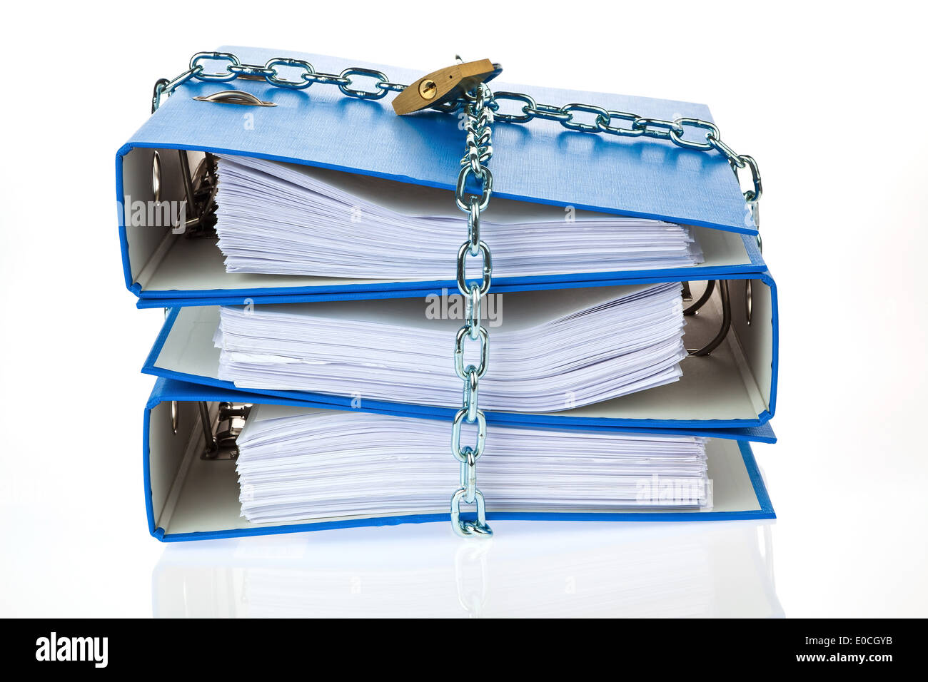 A file with chain and curtain castle closed Stock Photo