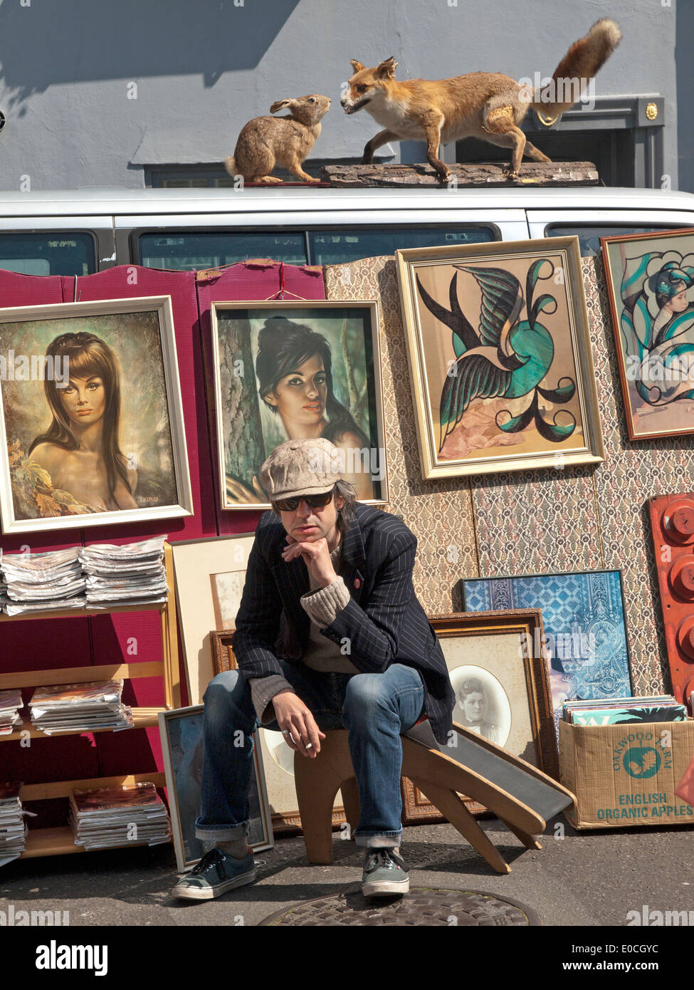 Upper Gardner Street Saturday Market in Brighton Stock Photo Alamy
