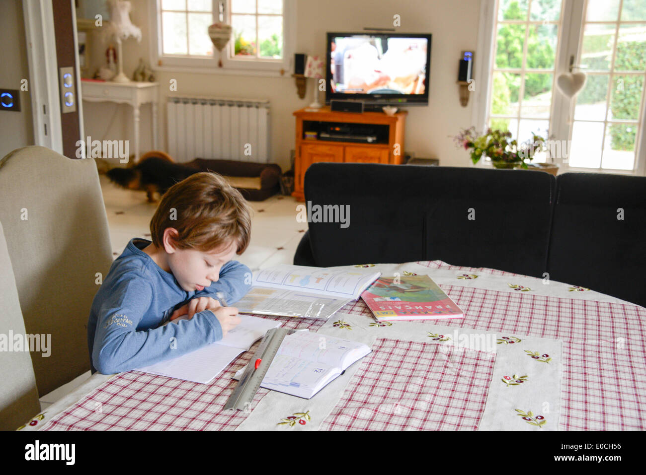 Homework tv hi-res stock photography and images - Alamy