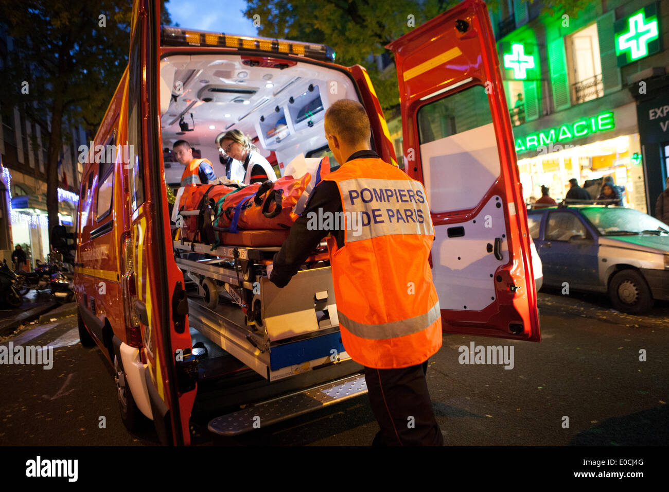 Paris fire brigade Stock Photo Alamy