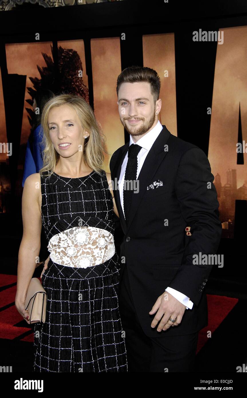 Los Angeles, CA, USA. 8th May, 2014. Sam Taylor Johnson, Aaron Taylor Johnson at arrivals for GODZILLA Premiere, The Dolby Theatre at Hollywood and Highland Center, Los Angeles, CA May 8, 2014. Credit:  Michael Germana/Everett Collection/Alamy Live News Stock Photo
