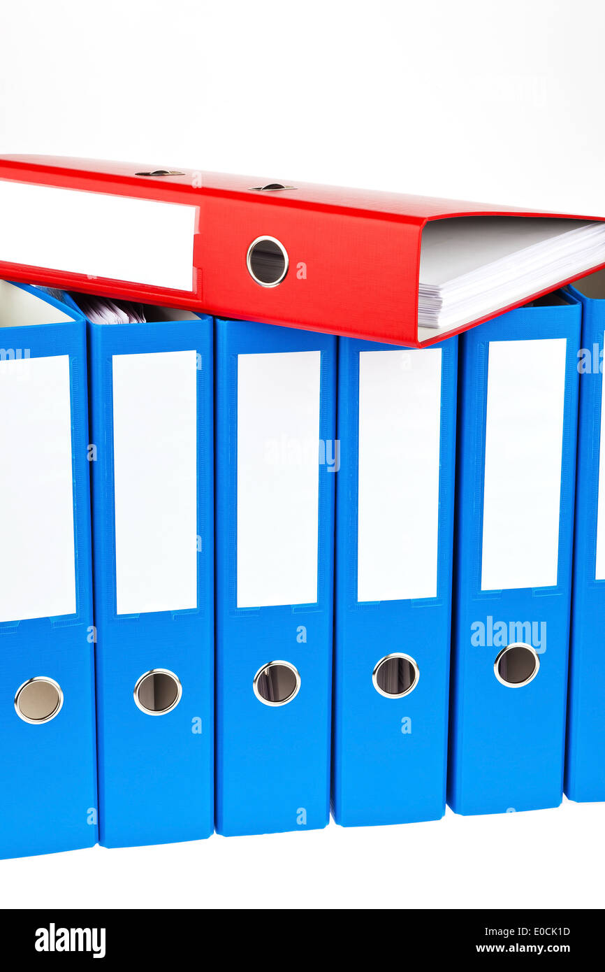 File with letters and documents. Safekeeping of contracts Stock Photo