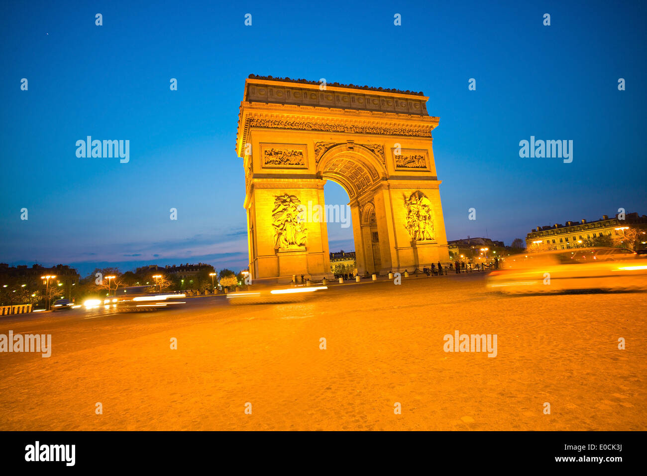 The Triumpfbogen (Arc de Triomphe) in Paris, France. One of the
