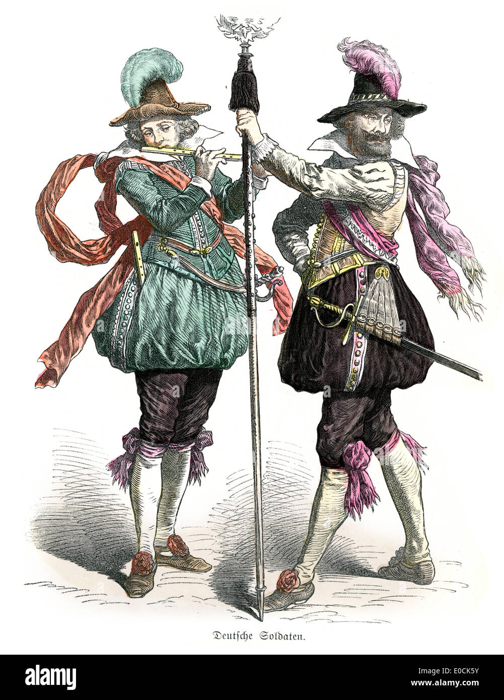 German soldiers from the 17th Century Stock Photo