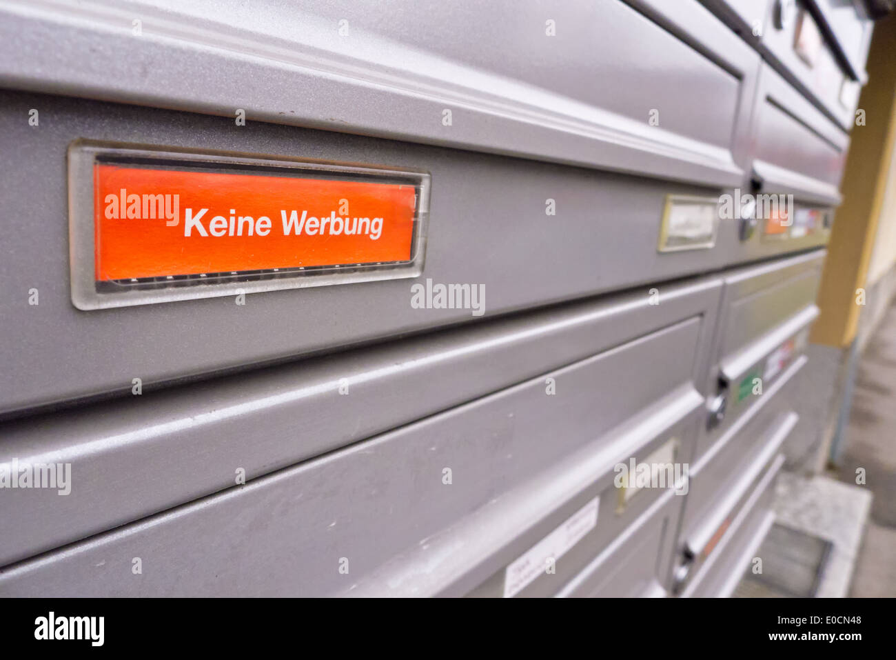 "Label ""no advertisement"" on the mailbox of a dwelling house Stock