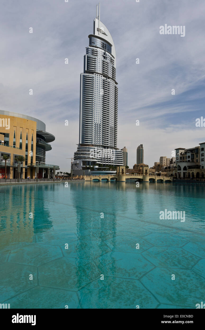 Dubai Mall with the modern Address building in the distance, Dubai