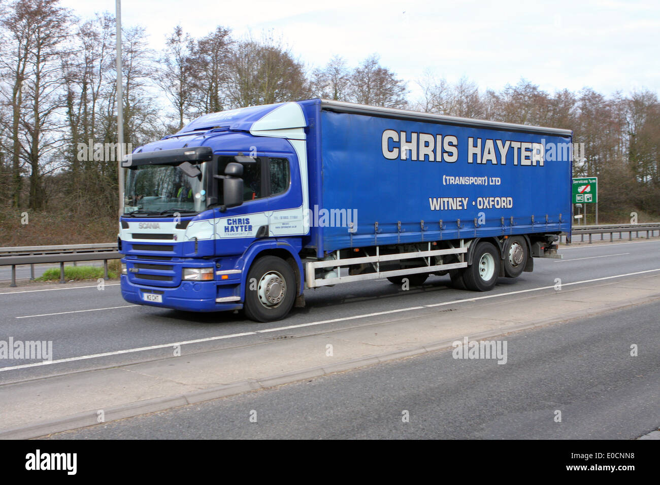 A Chris Hayter truck traveling along the A12 dual carriageway in Essex
