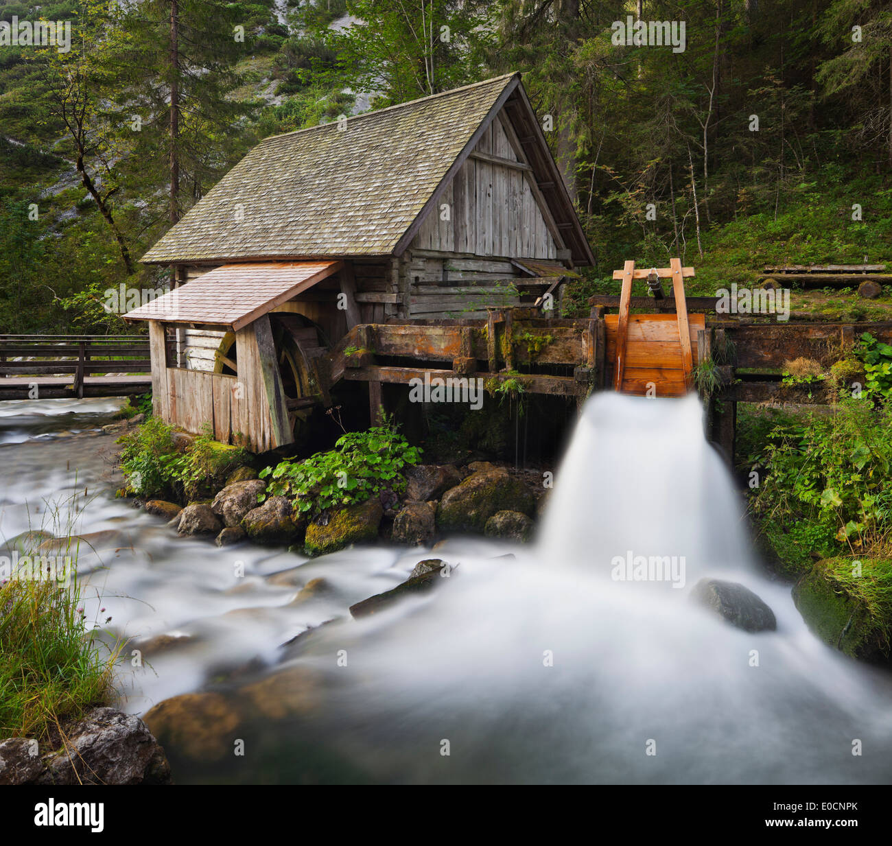 Watermill near Ramsau am Dachstein, Steiermark, Austria Stock Photo
