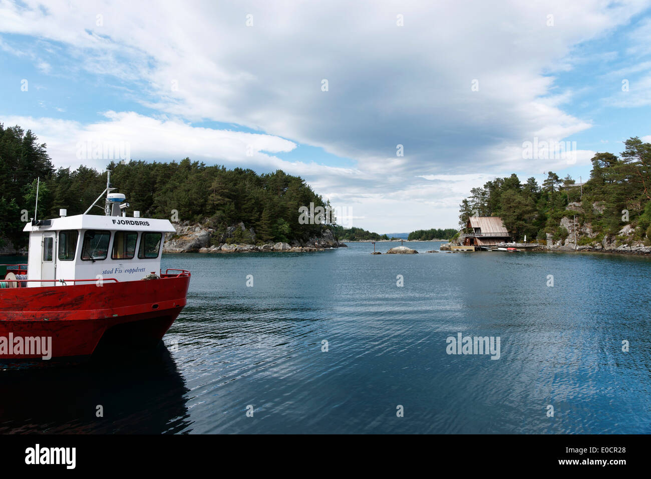 Port Exit in Kolbeinshamn, Island of Huftaroy, Norway Stock Photo