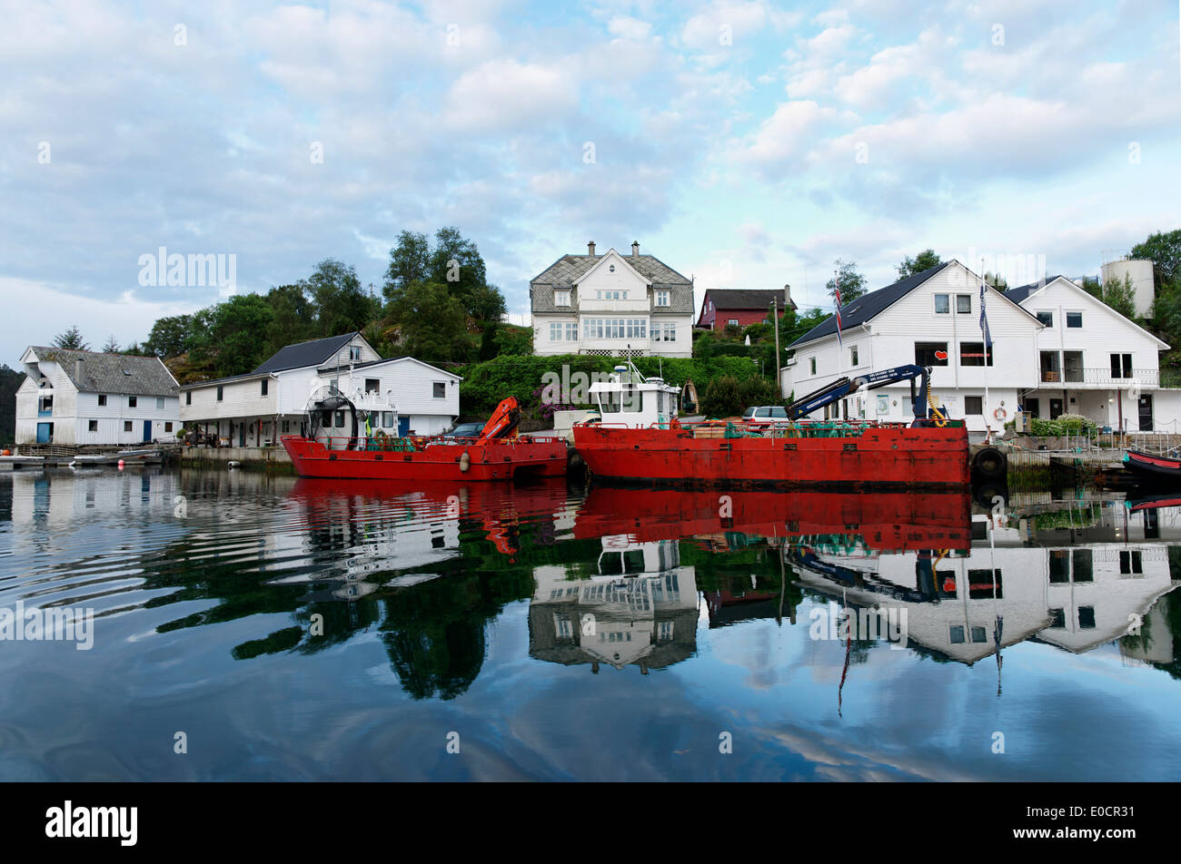 Port in Kolbeinshamn, Island of Huftaroy, Austevoll, Norway Stock Photo -  Alamy