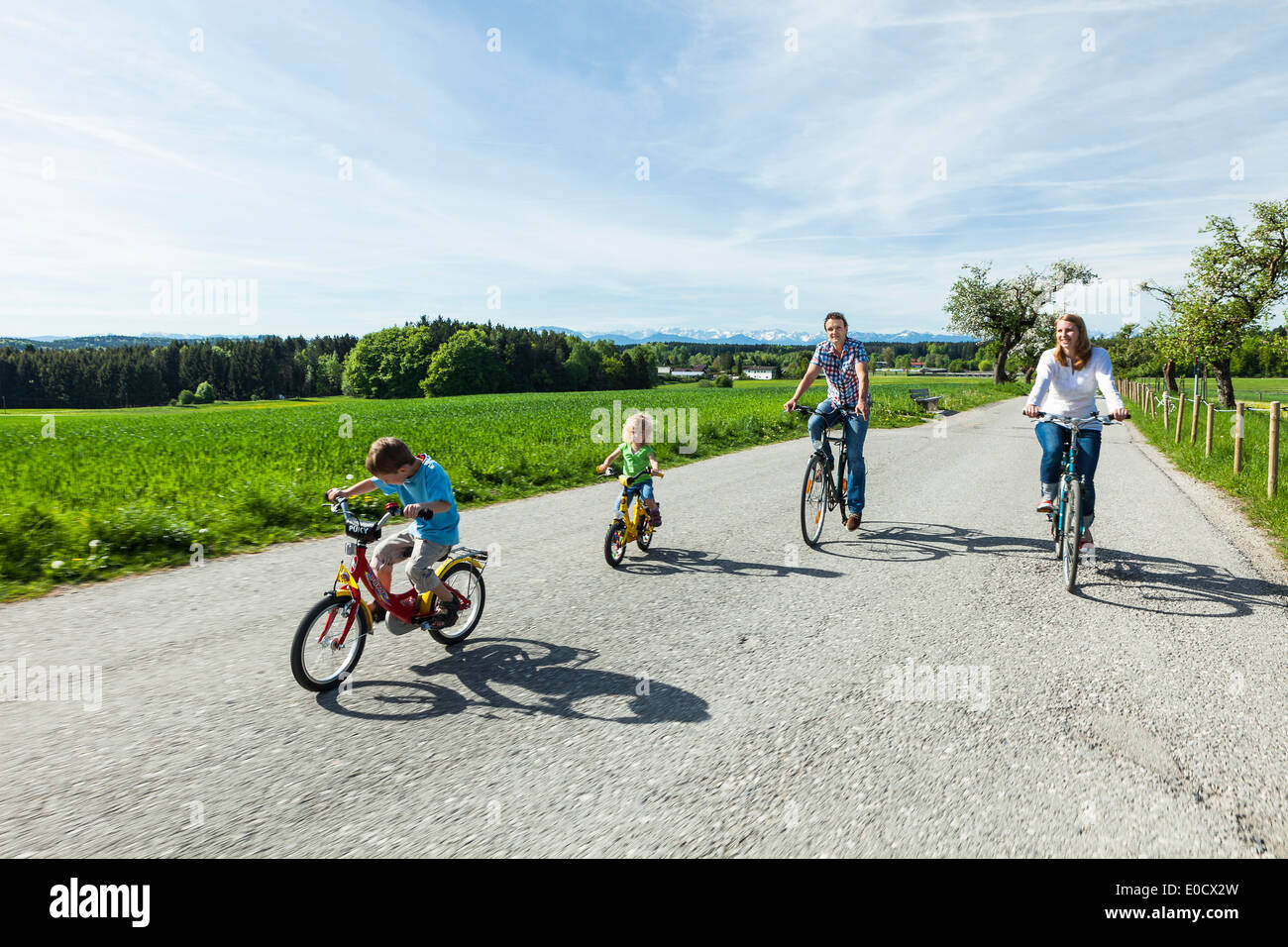 Family biking germany hi-res stock photography and images - Alamy