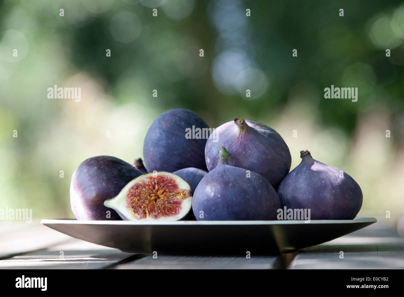 Figs on a plate Stock Photo