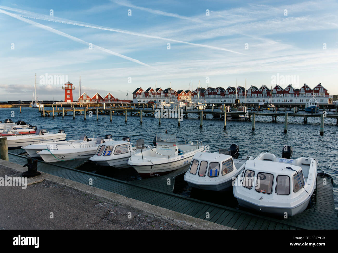 Boats at Bagenkop harbour, Island of Langeland, Denmark, Europe Stock Photo