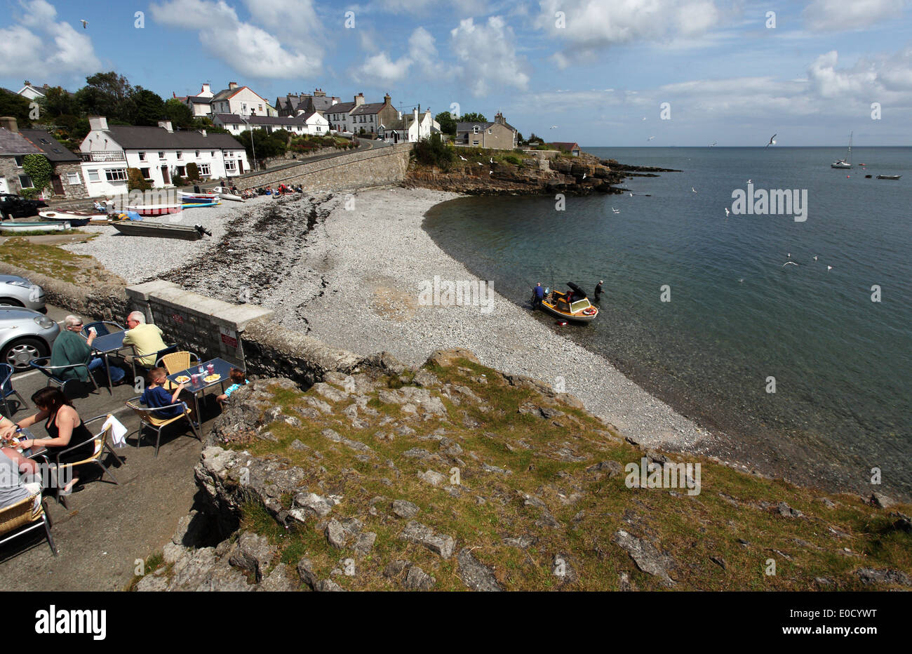 The bay of Moelfre in the north-west of the island Angesey, North Wales, Great Britain, Europe Stock Photo