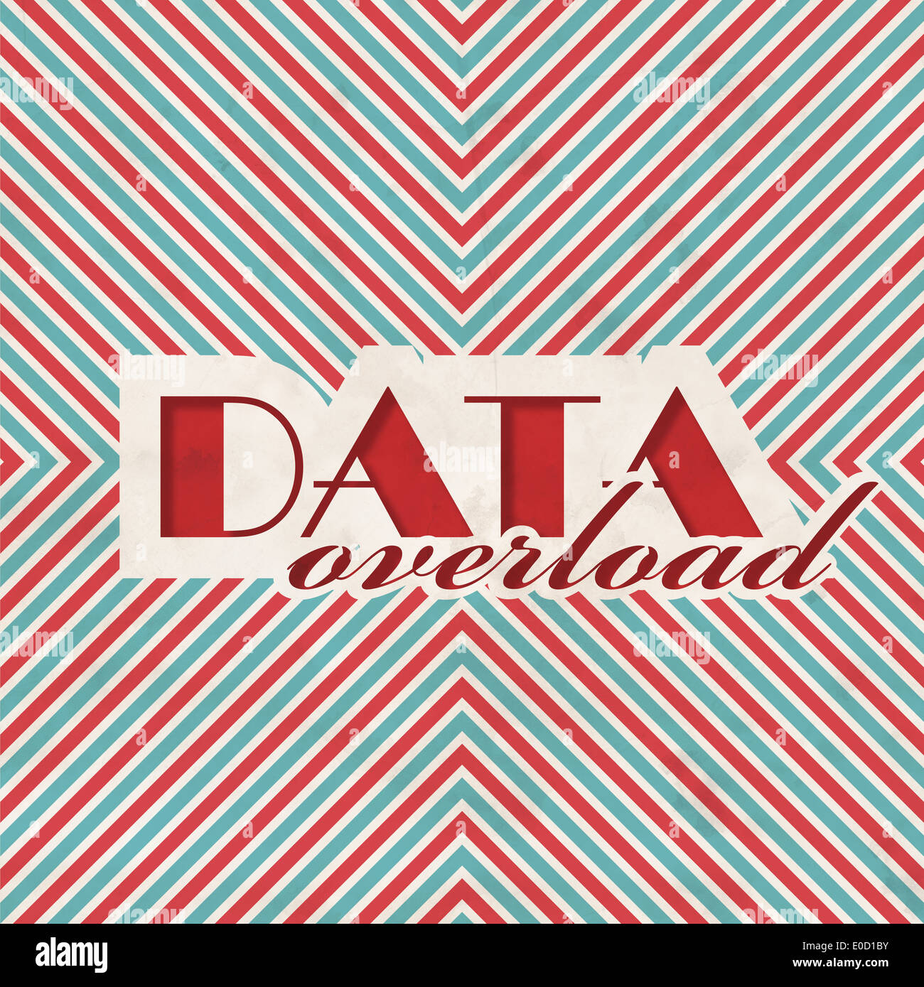 Data Overload. Retro Design Concept. Stock Photo