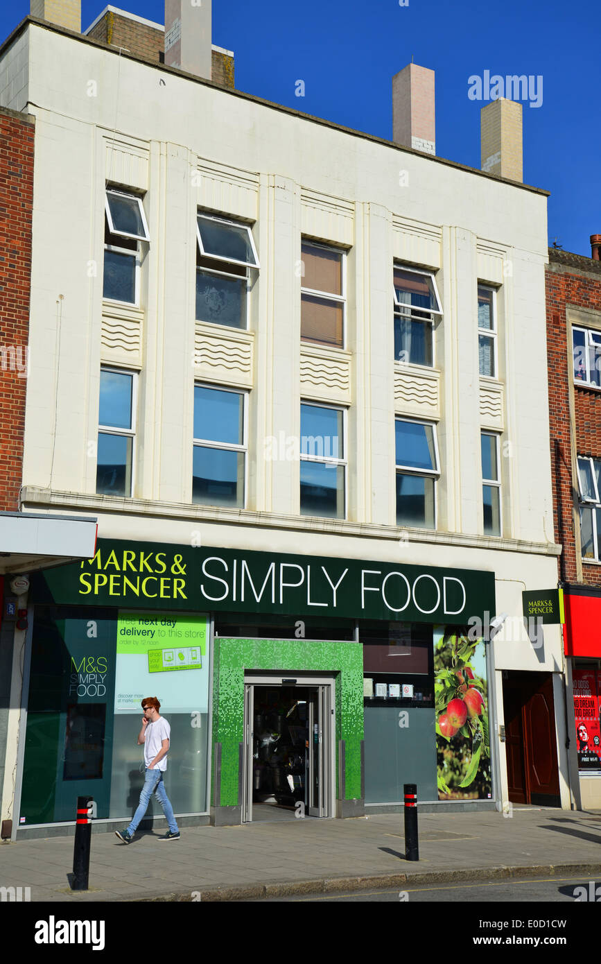Marks & Spencer Simply Food store, High Street, Ruislip, London Borough of Hillingdon, Greater London, England, United Kingdom Stock Photo