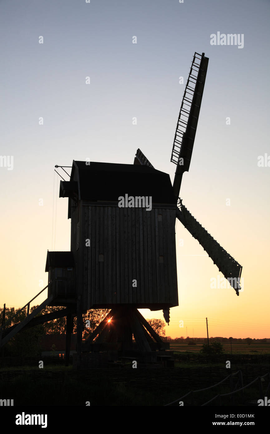 Mill in Wanzer, Elbe river cycle route, Altmark, Sachsen-Anhalt,  Germany, Europe Stock Photo