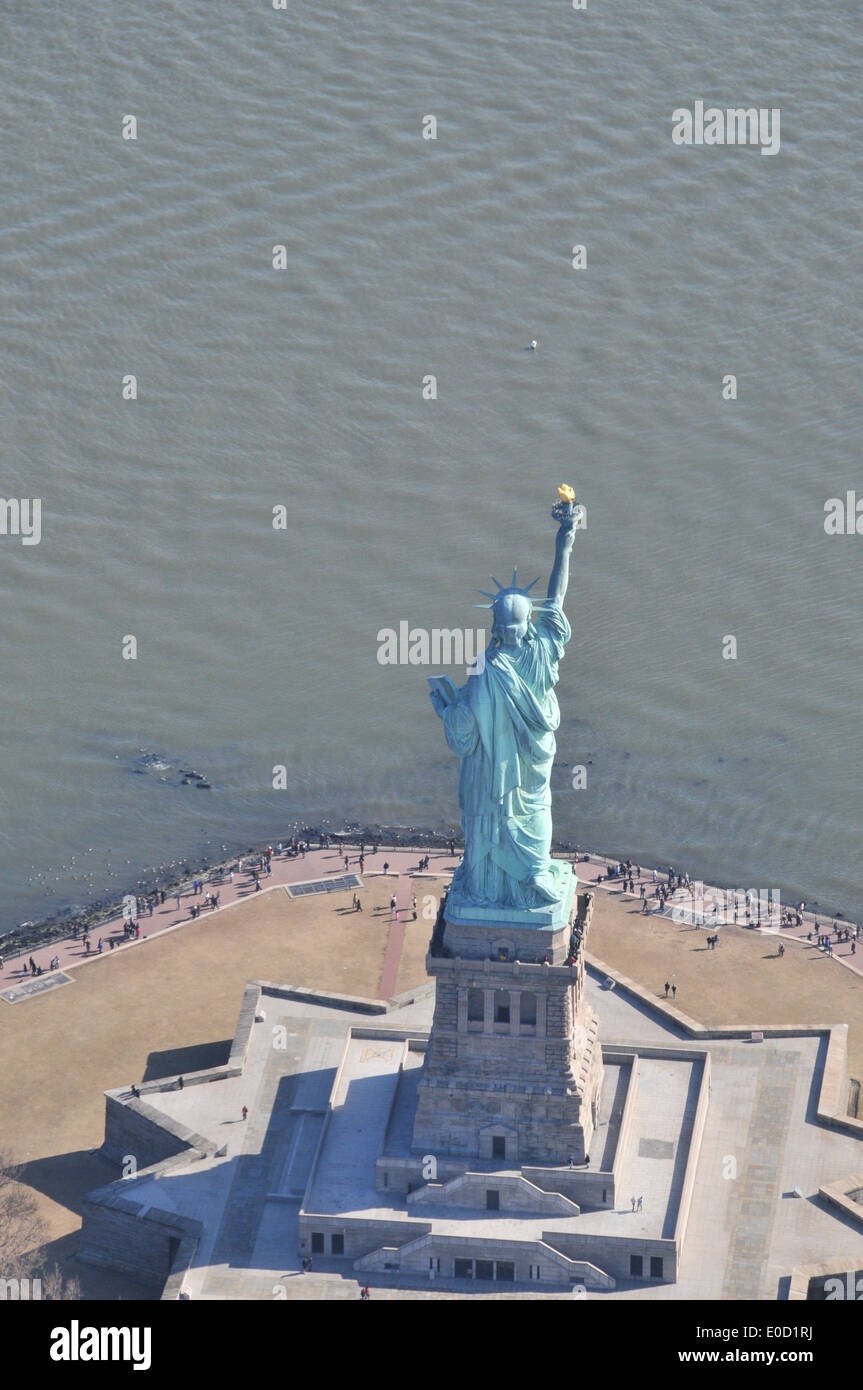 Aerial photos of Bronx Manhattan Statue of Liberty Verazzano Bridge