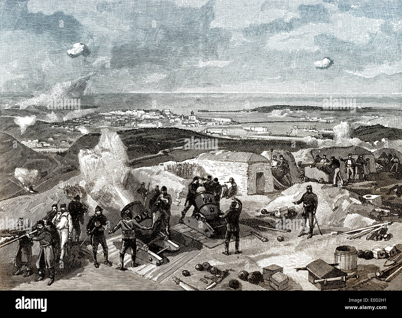 The Siege of Sevastopol, Crimean War, 1853 - 1856, Stock Photo