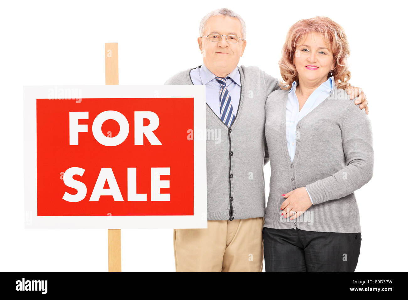 Old couple for sale sign hi-res stock photography and images - Alamy