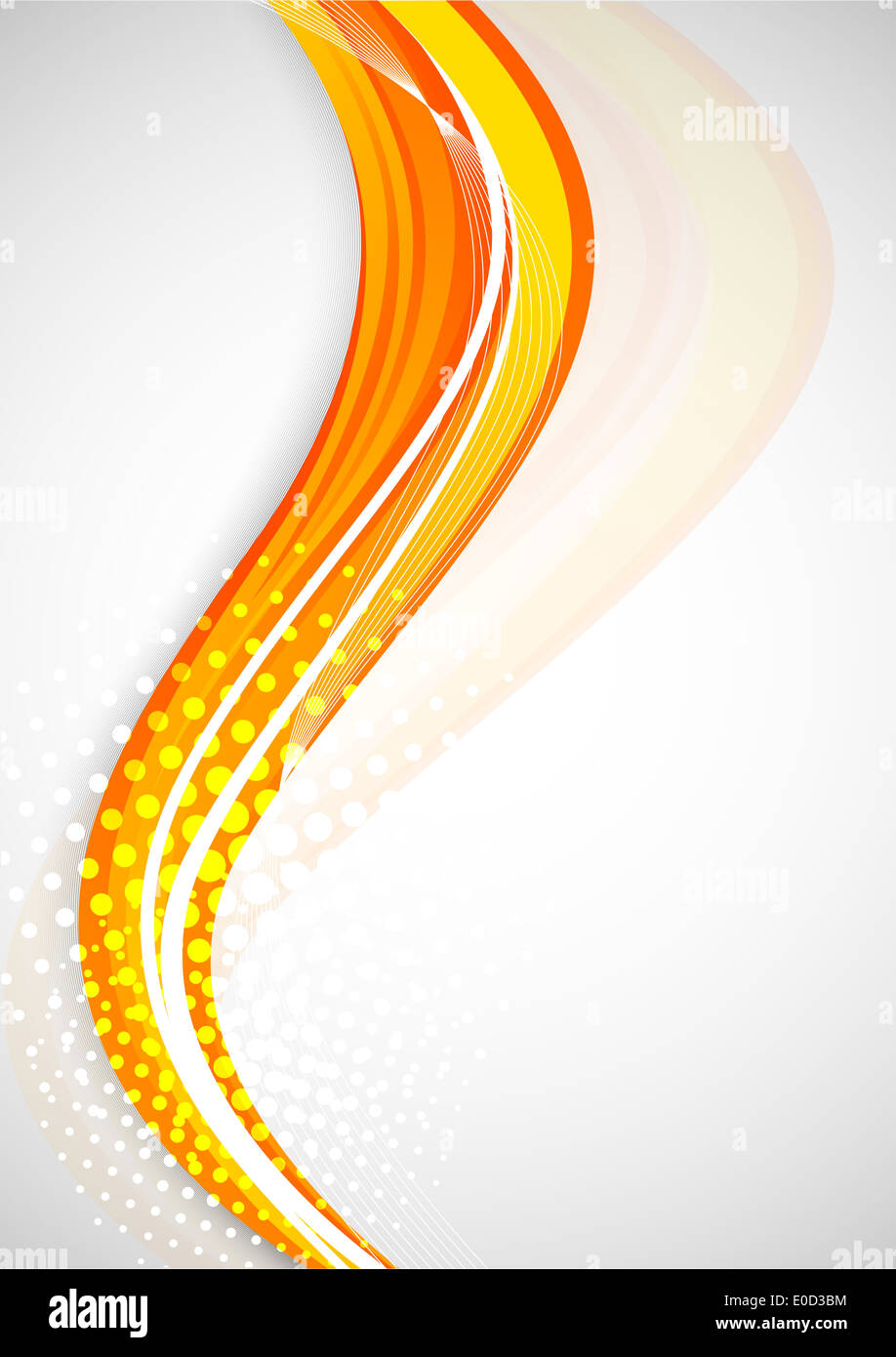 Abstract background with orange wave Stock Photo - Alamy