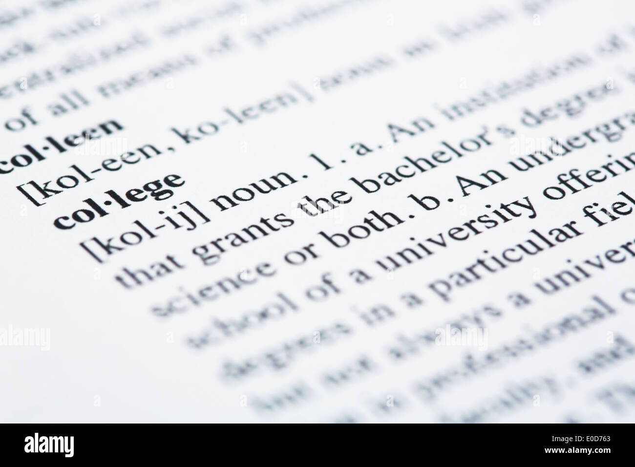 The in dictionary hires stock photography and images Alamy