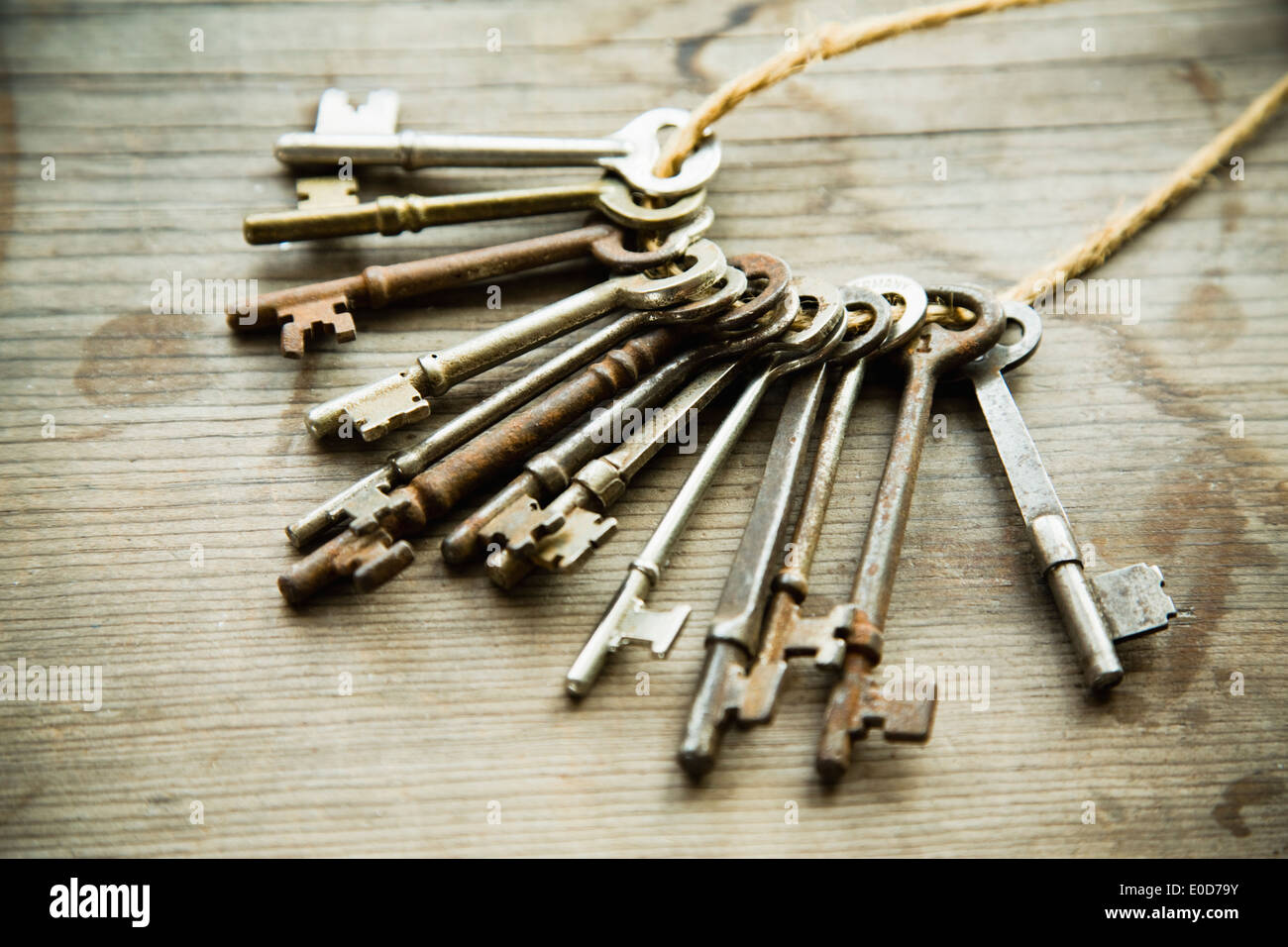 Bunch of old keys Stock Photo Alamy